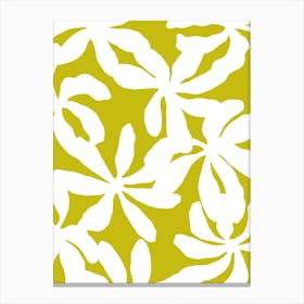 Golden Shadows In Chartreuse Canvas Print