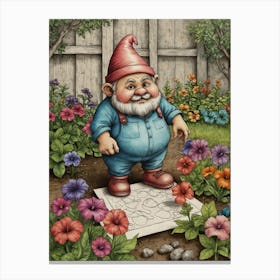 Garden Gnome Canvas Print