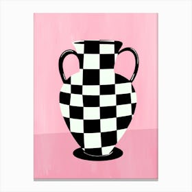 Checkered Vase Canvas Print