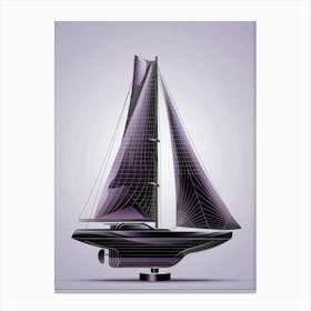 3d Rendering Of A Sailboat Canvas Print