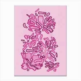 Coastal Coral Reef Pink Canvas Print