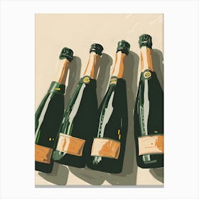 Champagne Bottles Canvas Print