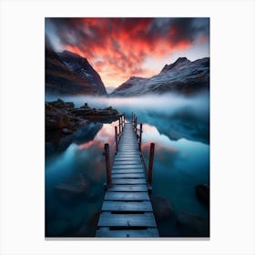 Sunrise Over The Fjords Canvas Print