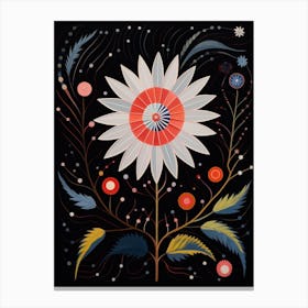 Edelweiss 3 Hilma Af Klint Inspired Flower Illustration Canvas Print