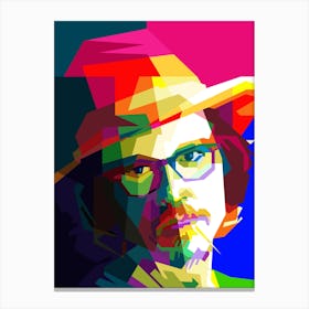 Johny Depp Actor Pop Art Wpap Canvas Print