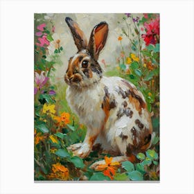 English Spot Rabbit Painting 2 Canvas Print