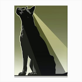 Silhouette Of A Dog Canvas Print