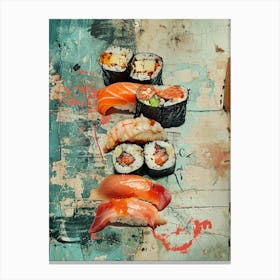 Kitsch Sushi Collage 1 Canvas Print