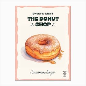 Cinnamon Sugar Donut The Donut Shop 2 Canvas Print
