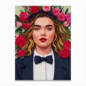 Florence Pugh Illustration Movies Canvas Print