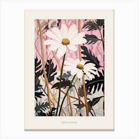 Flower Illustration Oxeye Daisy 3 Poster Canvas Print
