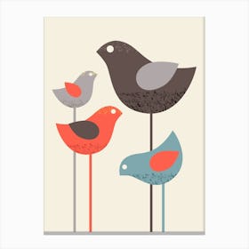 Small Birds for Nursery Canvas Print