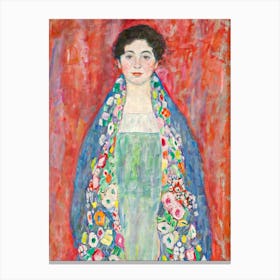 New Found Klimt "Portrait of Fräulein Lieser" 1917 Gustav Klimt Oil on Canvas | HD Remastered Immaculate Canvas Print