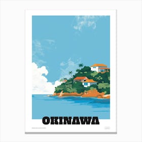 Okinawa Japan 2 Colourful Travel Poster Canvas Print