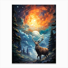 Deer In The Forest 3 Canvas Print