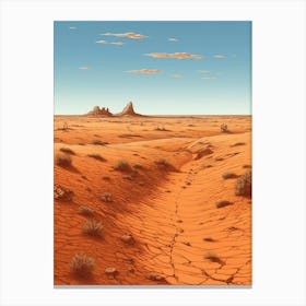 Simpson Desert Pixel Art 3 Canvas Print