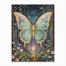 Dream Butterfly In The Forest Canvas Print