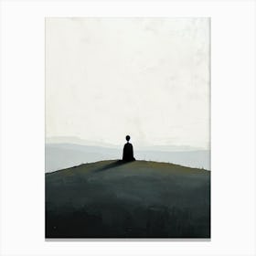 Meditating, Yoga, Minimalism Canvas Print