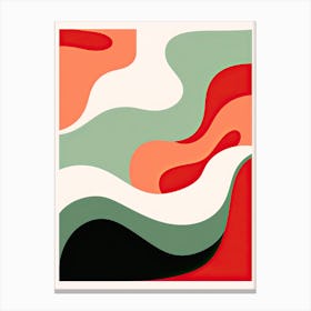 Abstract Harmony; Vintage Risograph Impressions Canvas Print