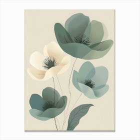 Blue And White Flowers Canvas Print