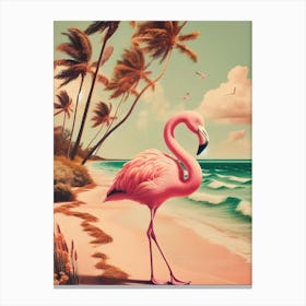 Key West flamingo Canvas Print