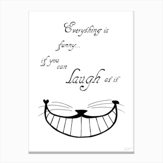 Alice In Wonderland Everything Is Funny Canvas Print