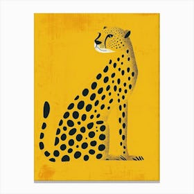 Yellow Cheetah 2 Canvas Print