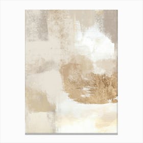 Beige Gold Abstract Painting 2 Canvas Print