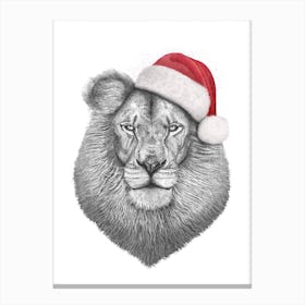 Christmas Lion Canvas Print