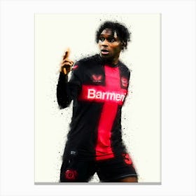 Jeremie Frimpong Bayer Leverkusen Watercolor Canvas Print