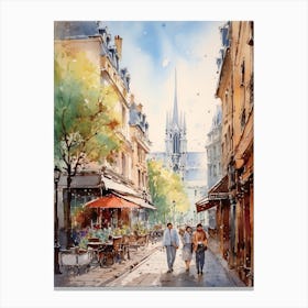 France cafe cityscape Canvas Print