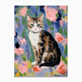 A Manx Cat Painting, Impressionist Painting 1 Canvas Print