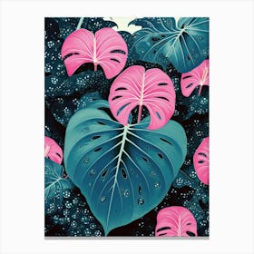 Tropical Leaves | Inspired by Yayoi Kusama Canvas Print