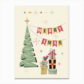 Mid Century Modern Christmas Tree Canvas Print