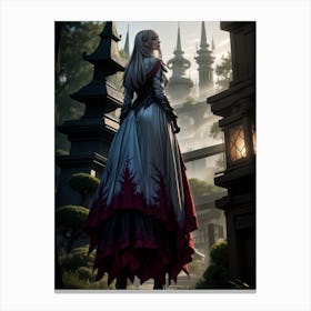 Giant Girl In A Dress Canvas Print