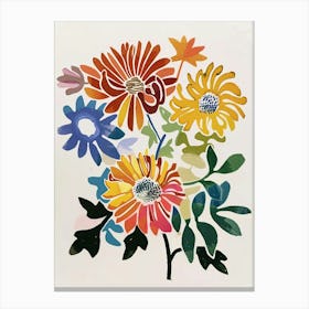 Painted Florals Chrysanthemum 3 Canvas Print