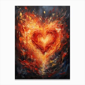 Heart Of Fire Canvas Print