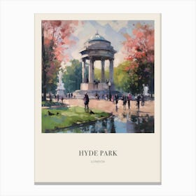 Hyde Park London Vintage Cezanne Inspired Poster Canvas Print