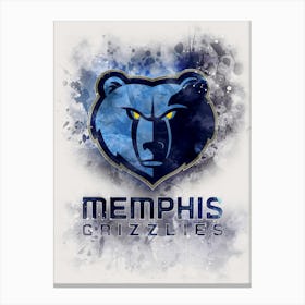 Memphis Grizzlies Paint Canvas Print