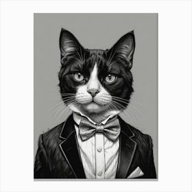 Tuxedo Cat 3 Canvas Print