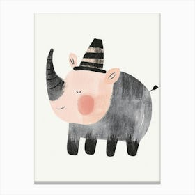 Rhino Hat Canvas Print