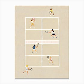 Cream Tennis Court Canvas Print