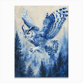 Owl In Flight 5 Canvas Print