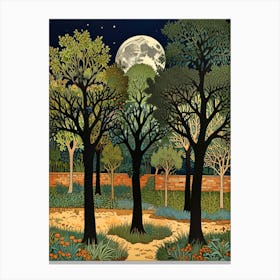 William Morris Moonlight In The Woods 14 Canvas Print