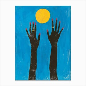 Hands Reaching For The Sun 2 Canvas Print