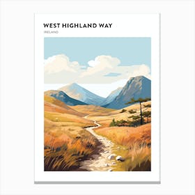 West Highland Way Ireland 5 Hiking Trail Landscape Poster Canvas Print