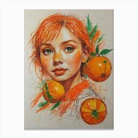 Orange Girl Canvas Print