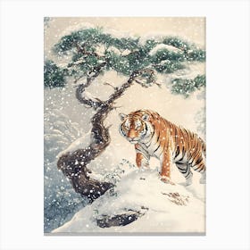 Stunning Tiger In The Snow 2 Toile