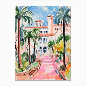 The Cloister At Sea Island   Sea Island, Georgia   Resort Storybook Illustration 1 Canvas Print