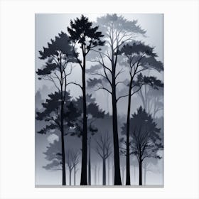Trees In The Fog Canvas Print